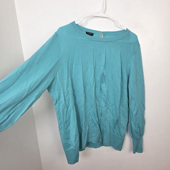 Talbots Light Blue 100% Pure Merino Wool Classic Lightweight Sweater Size 2X - Picture 1 of 6